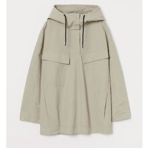 H & M Hooded Water-repellent popover jacket Light Sage Green M